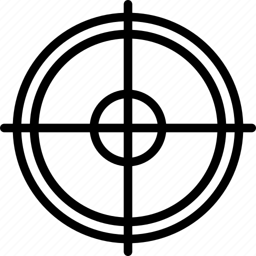 Crosshair, outline, target, weapon, weaponry icon - Download on Iconfinder
