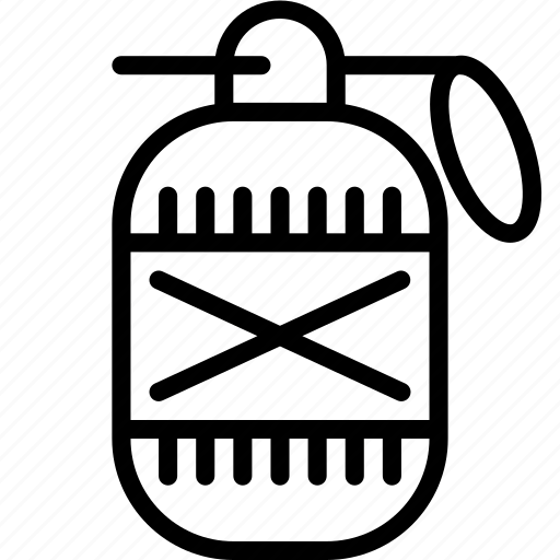 Explosive, grenade, outline, weapon, weaponry icon - Download on Iconfinder