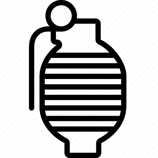 Explosive, grenade, outline, weapon, weaponry icon - Download on Iconfinder
