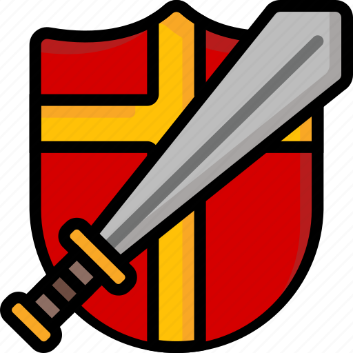 Color, shield, sword, ultra, weapon, weaponry icon - Download on Iconfinder