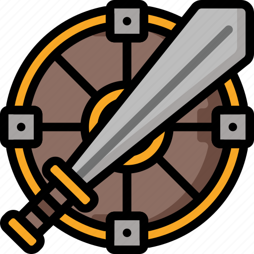 And, color, shield, sword, ultra, weapon, weaponry icon - Download on Iconfinder