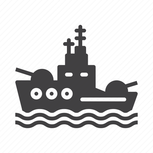Battleship, boat, destroyer, gun icon - Download on Iconfinder