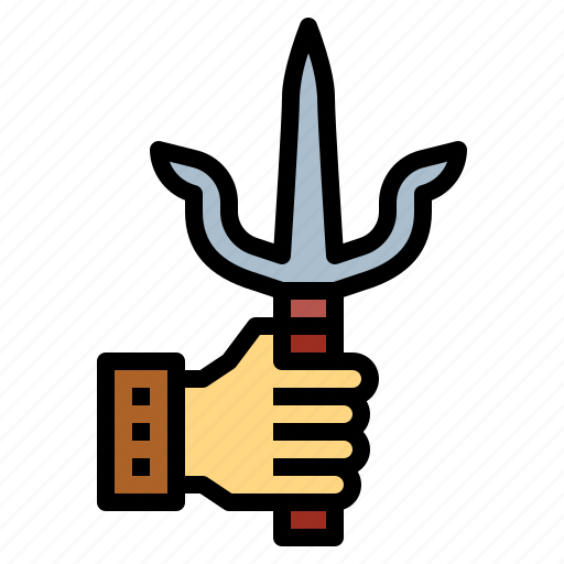 Hand, ninja, sai, weapons icon - Download on Iconfinder