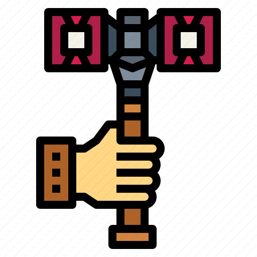Ancient, hand, warhammer, weapon icon - Download on Iconfinder