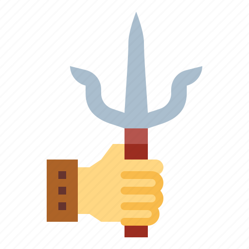 Hand, ninja, sai, weapons icon - Download on Iconfinder