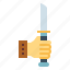 ancient, hand, tanto, weapon 