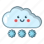 atmosphere, cartoon, climate, logo, object, snow, storm 