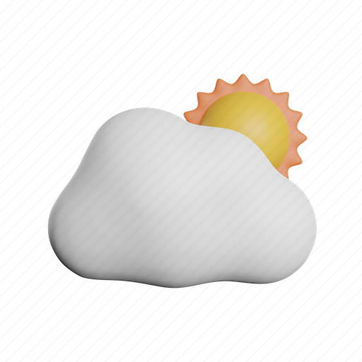 Hot, weather, front, forecast, sun, cloud 3D illustration - Download on Iconfinder