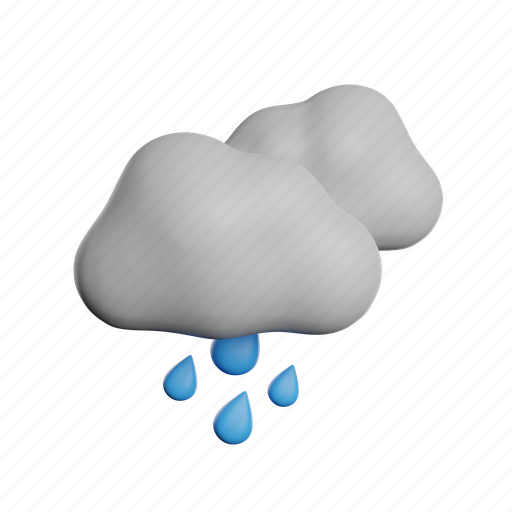 Rain, front, weather, sun, cloud 3D illustration - Download on Iconfinder