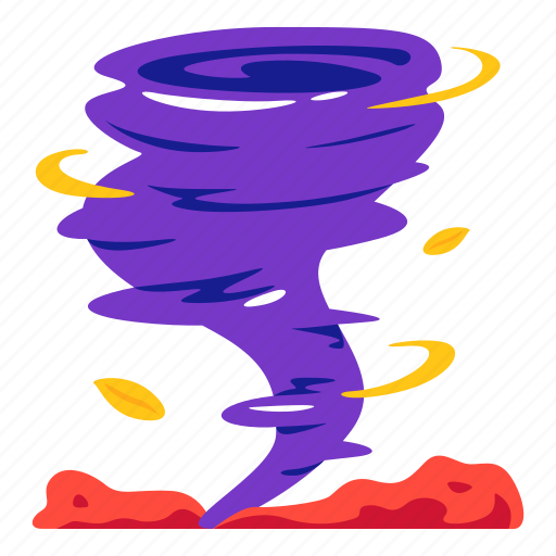 Tornado, wind, weather, stickers, sticker illustration - Download on Iconfinder