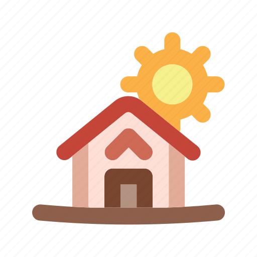 Home, sun, house outline, building outline, building, interface, real estate icon - Download on Iconfinder