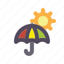 sun, beach, summer, vacation, sun umbrella, beach umbrella, holiday, weather, umbrella, protection
