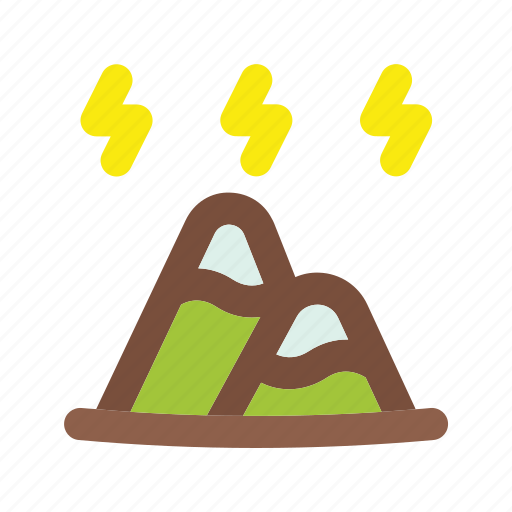 Mountains, lightning, snow, nature, weather, rain, thunder icon - Download on Iconfinder