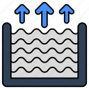 water waves, sea, ocean, high water level, rising water level
