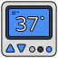 thermostat, temperature indicator, temperature controller, temperature sensor, thermostat device 
