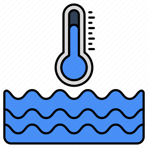 Water temperature, low water temperature, sea temperature, ocean temperature, temperature indicator icon - Download on Iconfinder