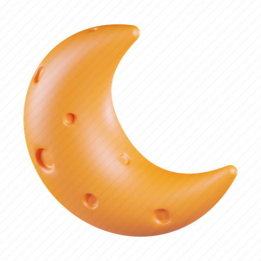 Moon, space, night, star, forecast, weather, crescent 3D illustration - Download on Iconfinder