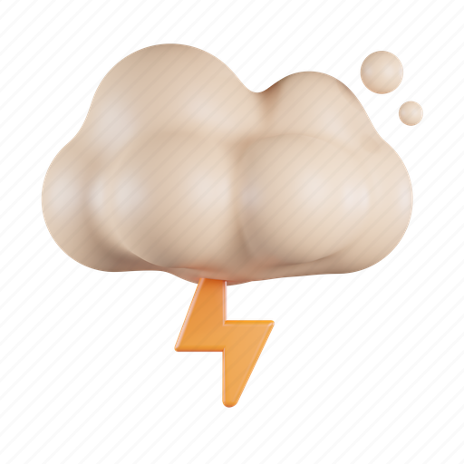 Storm, weather, cloud, cloudy, forecast, thunder, lightning 3D illustration - Download on Iconfinder