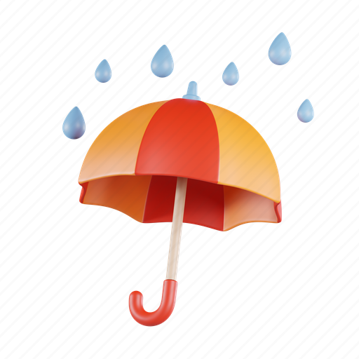 Umbrella, rain, rain shield, insurance, protection, cover 3D illustration - Download on Iconfinder