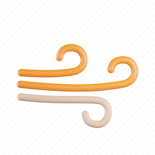 Wind, curly line, breeze, windy, blow, weather 3D illustration - Download on Iconfinder