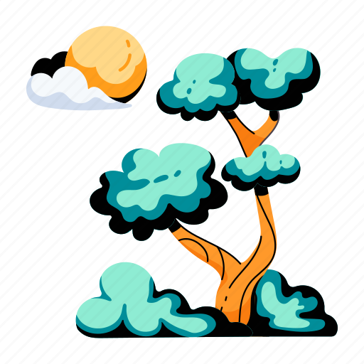 Sunny weather, sunny day, day weather, partially cloudy, summer weather icon - Download on Iconfinder