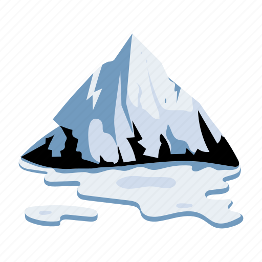 Mountain, mountain peak, hilly area, snow mountain, mountain scenery icon - Download on Iconfinder