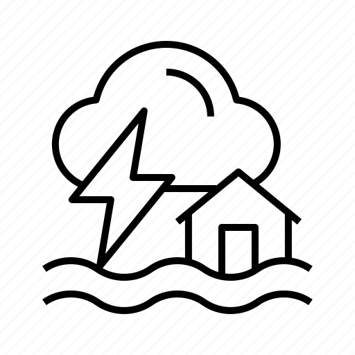 Thunderstorm, and, flooding icon - Download on Iconfinder