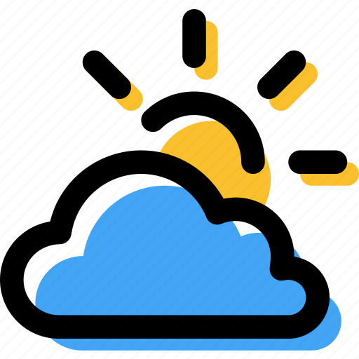 Cloud, cloudy, day, forecast, partial sun, partly, weather icon - Download on Iconfinder