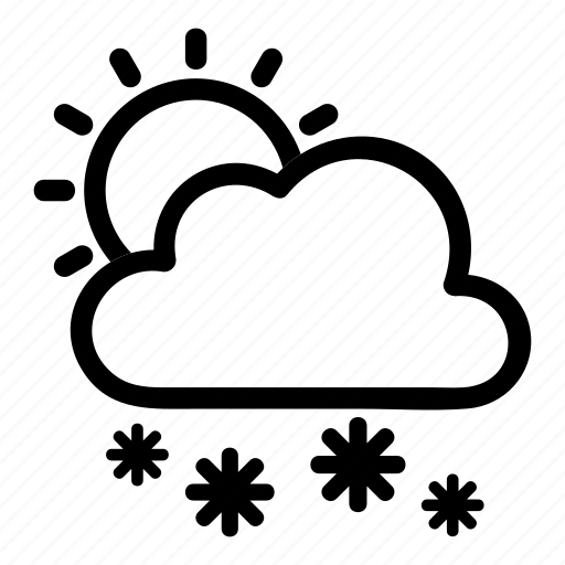 Cloud, day, snow, sun, sunny, weather icon - Download on Iconfinder