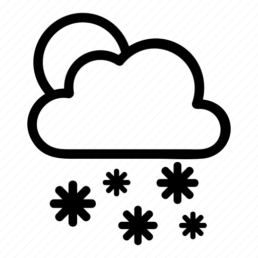 Cloud, snow, snowing, sun, weather icon - Download on Iconfinder