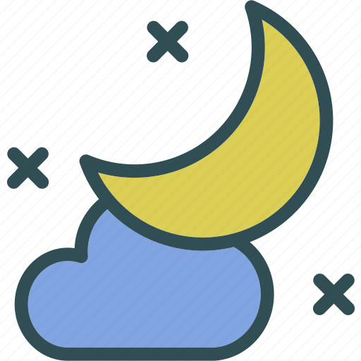 Clouds, night, stars, weather icon - Download on Iconfinder