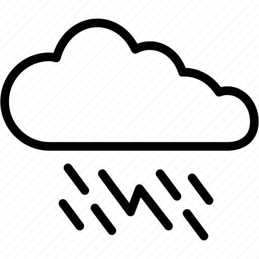 Cloud, raining, thunder, cloudy, drops, rain, weather icon - Download on Iconfinder