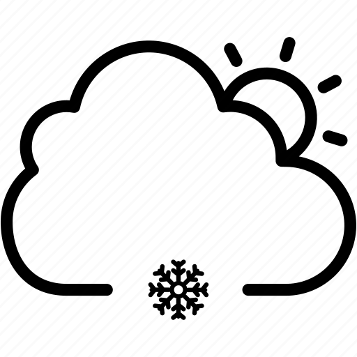 Cloud, cloudy, day, snow, sun, weather icon - Download on Iconfinder