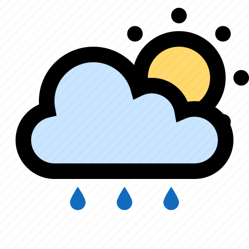 Drizzle, partly cloudy, rain, raining, sun, sunny icon - Download on Iconfinder