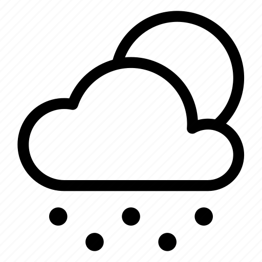 Climate, cloudy, forecast, moon, night, snowy, weather icon - Download on Iconfinder