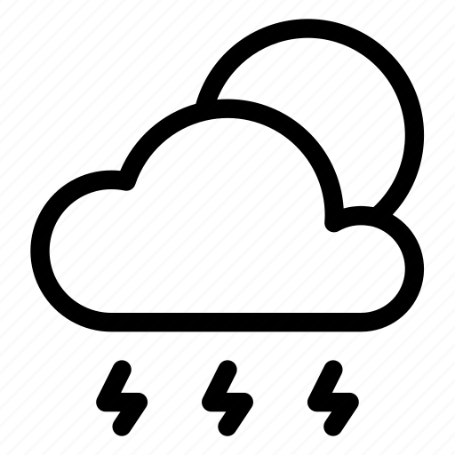 Climate, cloud, forecast, moon, night, stormy, weather icon - Download on Iconfinder