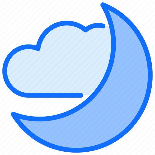 Cloud, weather, moon, night icon - Download on Iconfinder