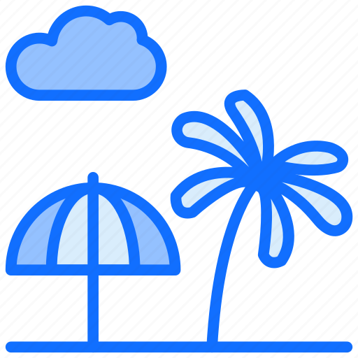 Nature, cloud, umbrella, tree, beach icon - Download on Iconfinder