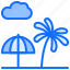 nature, cloud, umbrella, tree, beach 