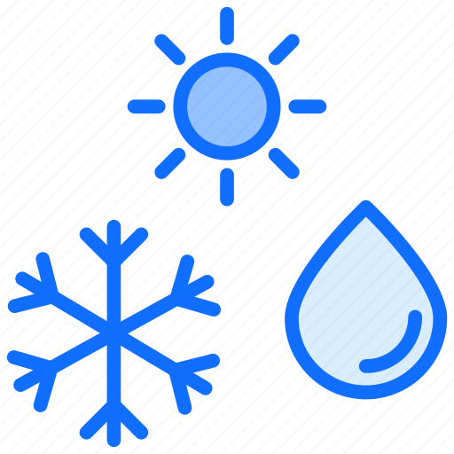Weather, snowflake, drop, snowing, sun icon - Download on Iconfinder