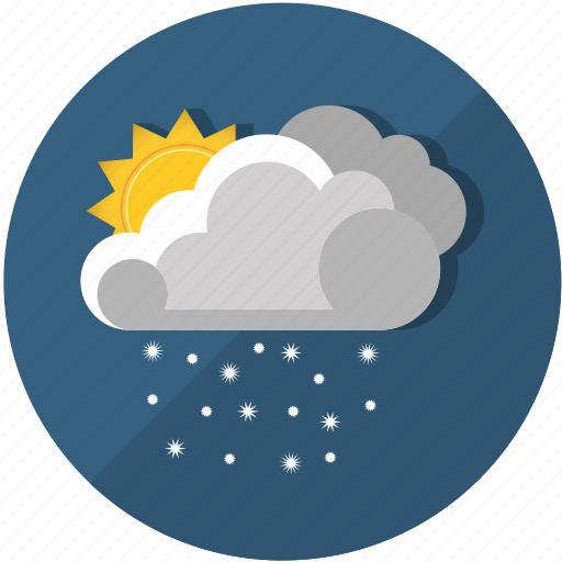 Clouds, cold, frost, meteorology, snow, sun, weather icon - Download on Iconfinder
