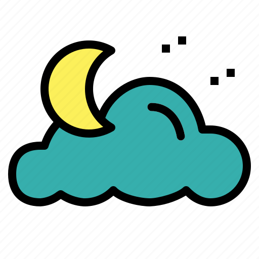 Cloudy, moon, night icon - Download on Iconfinder