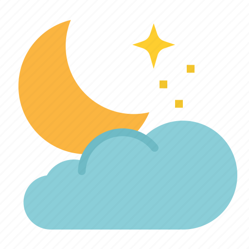 Cloud, cloudy, moon, night, weather icon - Download on Iconfinder