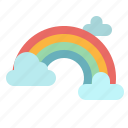 cloud, rainbow, spectrum, sun, weather