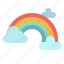 cloud, rainbow, spectrum, sun, weather 