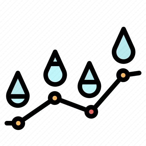 Drop, graph, level, rain, water icon - Download on Iconfinder