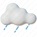 rain, cloud, weather, 3d icon, object, render, icons, 3d icons