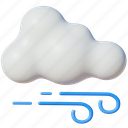 wind, blow, weather, cloud, dryer, windy, object, 3d icons, render