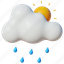 weather, cloud, cloudy, clouds, rain, sun, icons, 3d object, 3d weather 