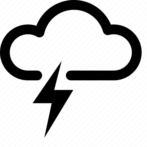 Cloud, forecast, lightning, thunder, thunder cloud, weather icon - Download on Iconfinder